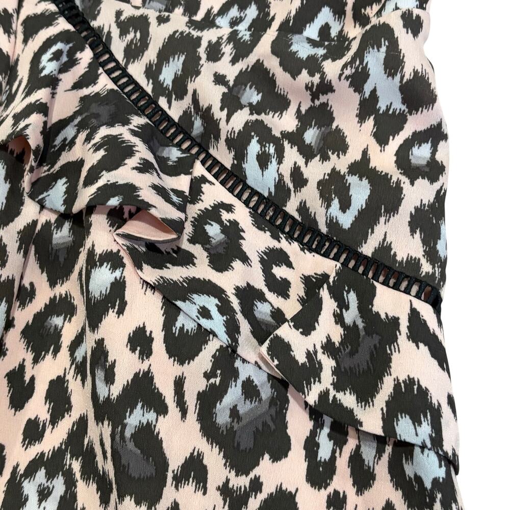NWT Adelyn Rae Camille Fit and Flare Dress Leopard Cheetah‎ Print Tiered Medium - Picture 3 of 12